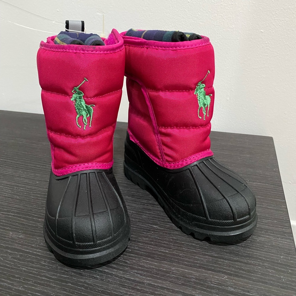 Polo Ralph Lauren Baby girl winter boots size US 6 12cm waterproof bottom